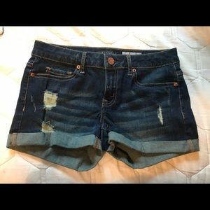 Blue jean Aeropostale shorts.